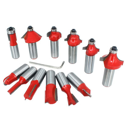 UK-0106  12 / 15PCS MILLING CUTTER ROUTER BIT SET