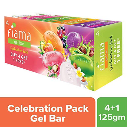 UK-0470 Fiama  Gel Bar Celebration Pack, 125g (Buy 4 Get 1 Free)