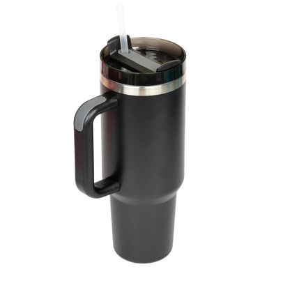 UK-0884 Travel Mug with Handle, Cup with Straw and Handle, Coffee Mug with Lid Coffee Mug, Leak Proof Vacuum Insulated Water Bottle for Hot Iced Drink