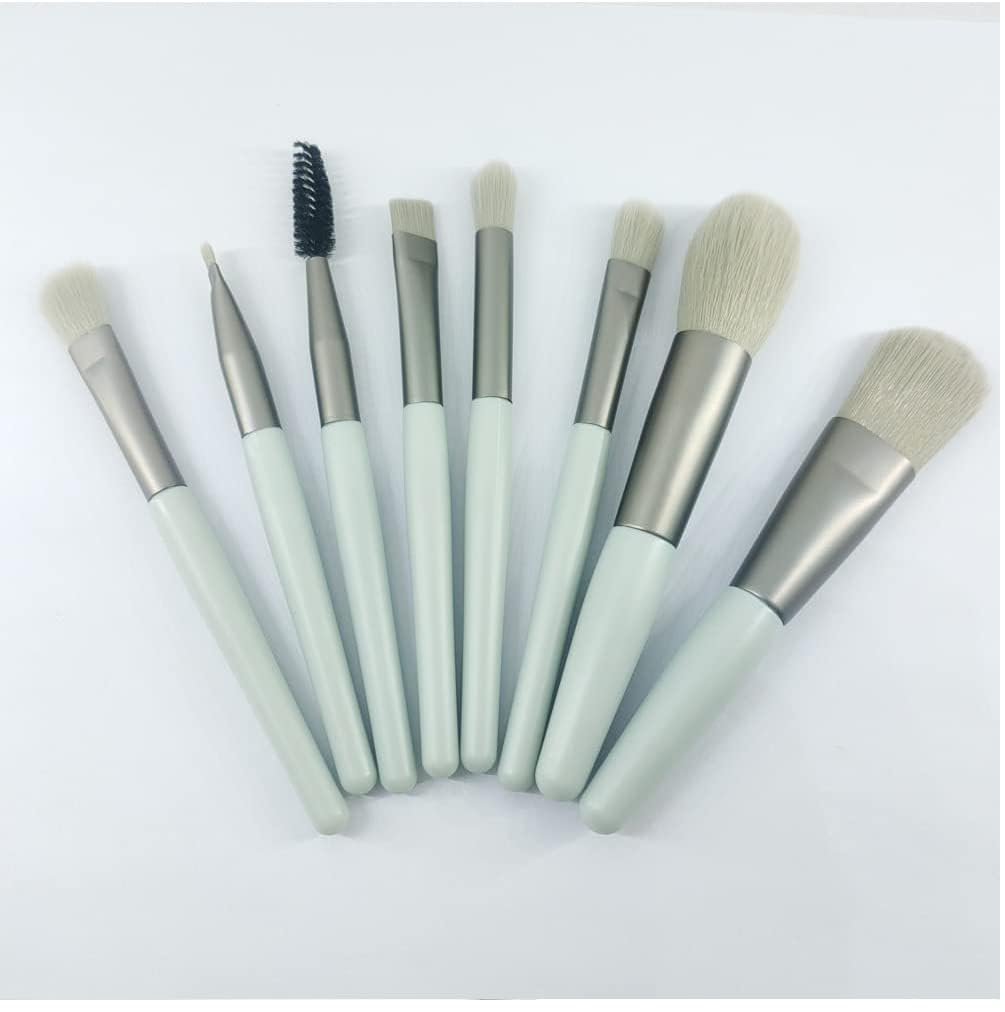 UK-0278 Makeup Brush Set Kabuki Foundation Blending Brush Face Powder Blush Concealers Eye Shadows Make Up Brushes (8Pcs)