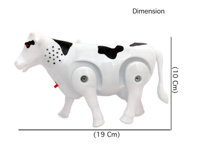 UK-1041 Cow Toy with Walking, Swinging Legs, Sound & Light Features - Realistic Movements & Sounds for Kids 2+ Years - Battery Operated Musical Animal Toy for Boys & Girls