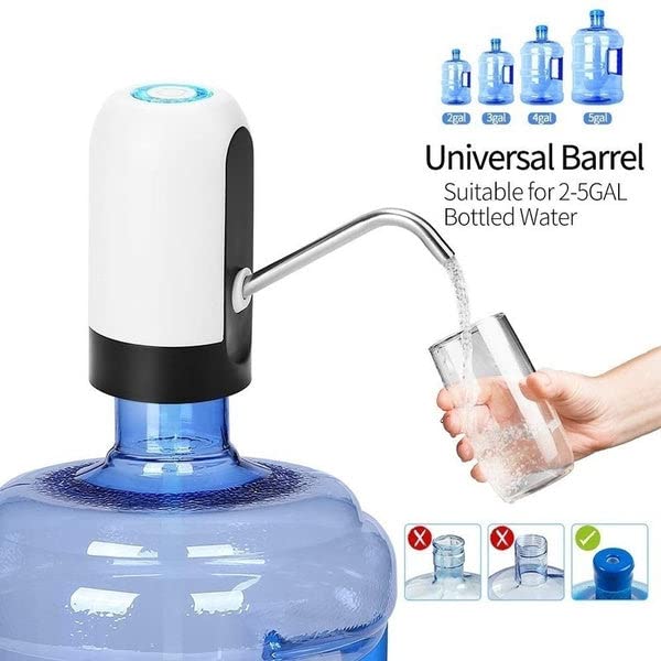 UK-0128  Automatic Drinking Cooler USB Charger Portable Pump Dispenser| Wireless Water Can Dispenser Pump