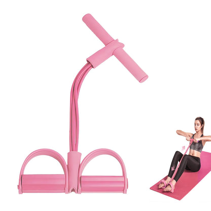 UK-1053 Pull Rope 4 Tube Tighten Waist Sit Up Training Rope for Fitness Training