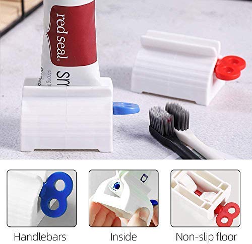 UK-0240 Rolling Tube Toothpaste Squeezer Toothpaste Seat Holder Stand Rotate Toothpaste Dispenser for Bathroom