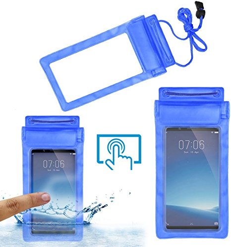 UK-0374 Waterproof Sealed Transparent Mobile Bag Cover for Protection in rain & Swimming Fits for Any Android Universal Size Mobile Phone Multicolored