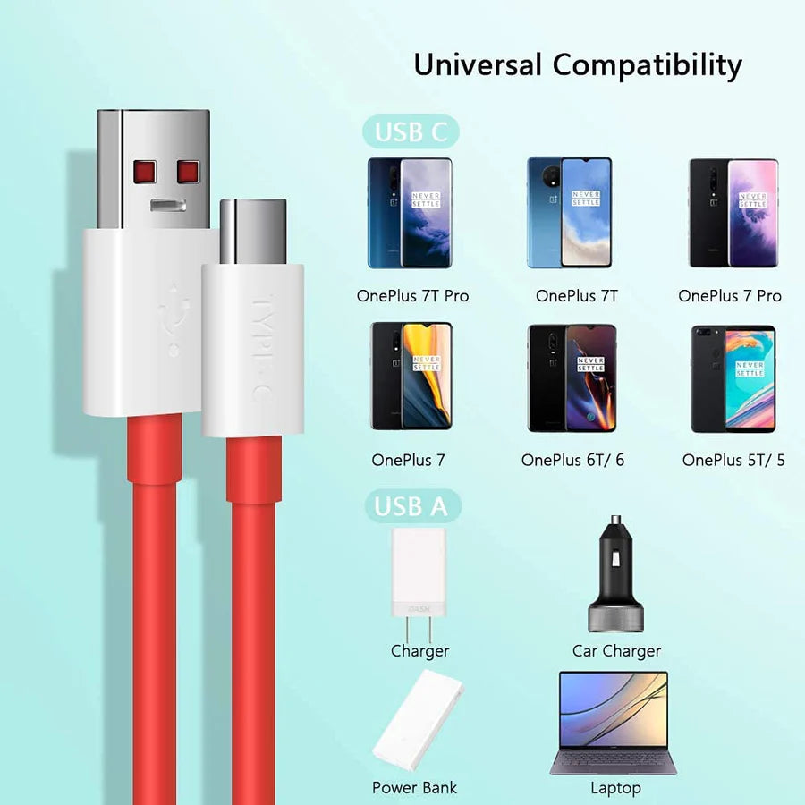 UK-0047 Type C Cable Fast Rapid Charging & Data Transmission 3A Quick Charger Cord 3.0, Compatible with One Plus, Samsung & all C type devices Smartphones