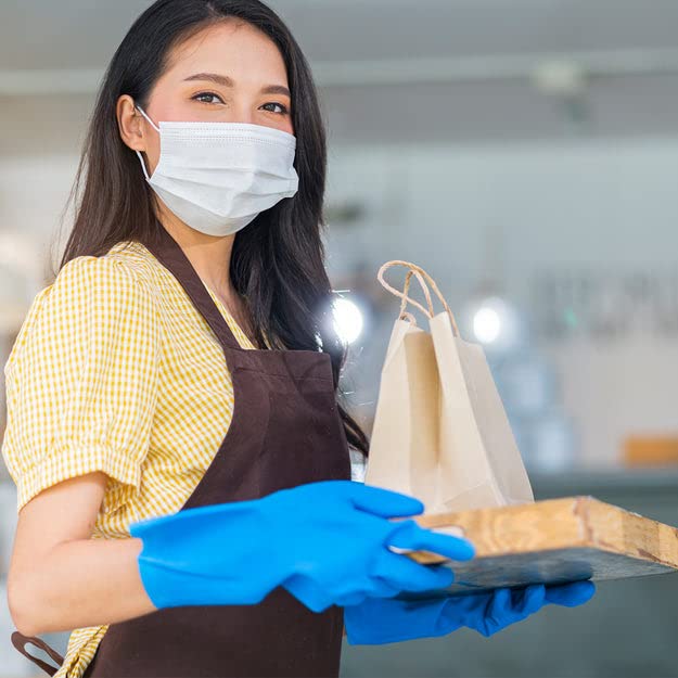 UK-0260  2 Pair Large Blue Gloves for Different Types of Purposes Like Washing Utensils, Gardening and Cleaning Toilet ETC.