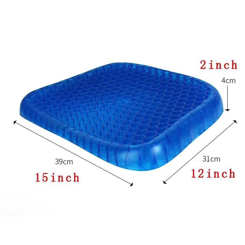 UK-0849 Gel Egg Seat Cushion, Breathable Gel Cushion Chair Pads with Non-Slip Cover for Home Office Car Wheelchair