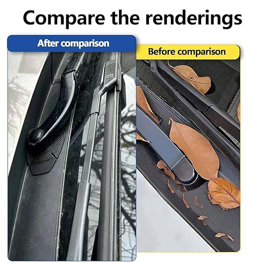 UK-1060 Car Wiper Hole Protection Cover, Universal Dustproof ABS Protector Pad for Most Vehicles, Durable Car Wiper Hole Protection Cover for Wiper Care, Anti-Rust & Debris Guard(2Pcs)