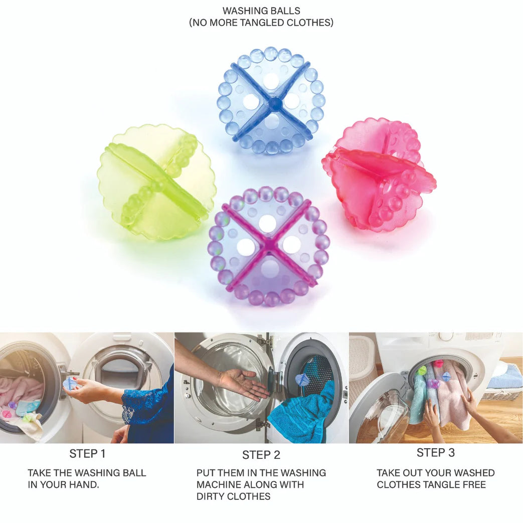 UK-0149 Laundry Washing Ball, Wash Without Detergent 4pcs