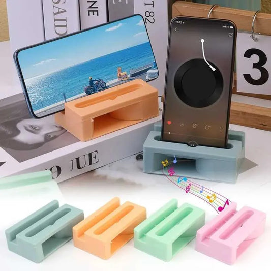 UK-0651 Phone Stand with Sound Amplifier, 2-in-1 Desktop Phone Holder