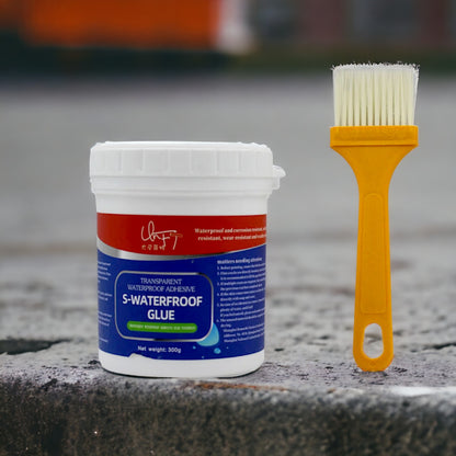 UK-0371   Transparent Waterproof Glue for Roof Leakage Crack Seal Glue 300gm with Brush Crack Seal Agent Roof Water Leakage Solution Transparent Glue Waterproofing