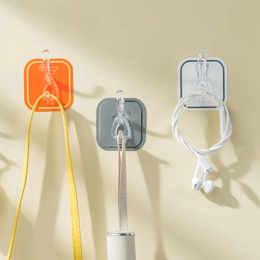 UK-0897 Acrylic Adhesive Hook Wall Mount, No Drilling, Strong Bearing Capacity,Elegant and Functional Design, Versatile Use for Kitchen Bathroom ( 1PC )