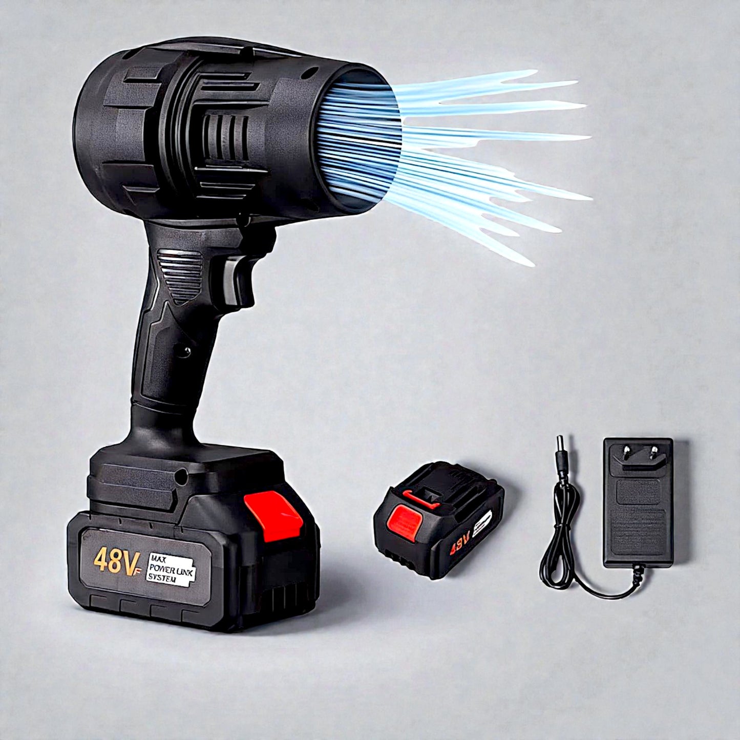 UK-1057 Electric Handheld Air Blower, 48V Cordless Turbo Blower for Home, Car & Outdoor | High-Speed Air Blower with Rechargeable Battery & Fast Charger | Heavy-Duty Dust Cleaner for Computer