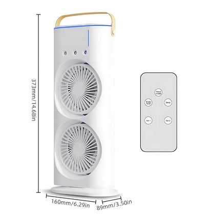 UK-0865 Air Misting Fan Portable Rechargeable Cooling Fan, Personal Air Conditioner, Evaporative Air Cooler for Room, Mister Portable Outdoor Cooling Fans that Blow Cold Air for Travel & More