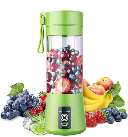 UK-0090 6 Blades Juicer Rechargeable Portable Electric USB Juicer Bottle Blender for Making Juice,Travel Juicer for Fruits and Vegetables,Juice Maker Machine (Multicolour)