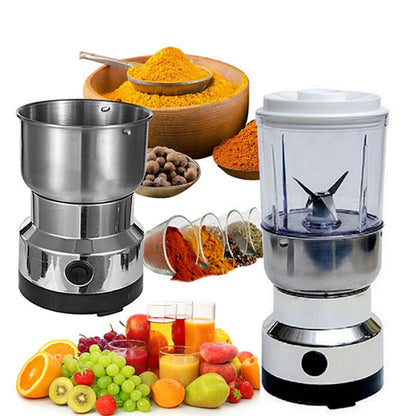 UK-0862 2 in 1 Nima Coffee Mixer Grinder Stainless Steel Multifunctional Grinder, Electric Grinder, Coffee Maker,Smash Machine for Coffee Beans, Household Electric Mixer Grinder