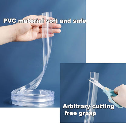 UK-1027 Corner Guards, Strip Customized Self- Adhesive Protector Tape with Silicone Bumper Strip Triangle Cuttable Corner Guards, Protector Strip(1 Meter)