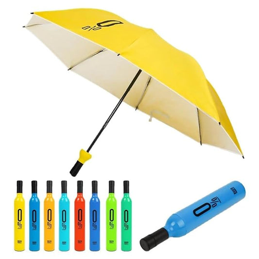 UK-0365 Folding Umbrella | Wine Bottle Shape | For Women, Men and Children