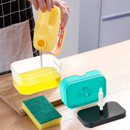 UK-0202 2 in 1 Soap Dispenser for Dishwasher Liquid Holder, Liquid Dispenser Through Pump (Multi-Color)