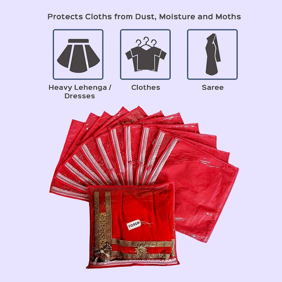 UK-0856 Heavy Quality Saree Packing Covers/Wedding Saree Packing Bags , Multicolor (1Pcs)