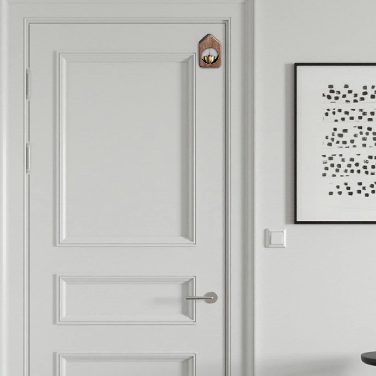 UK-1045 Wind Chime with Brass Bell Hanging Walnut for Home Office Door Black Walnut | Yard, Garden & Outdoor Living | Garden Decor | Wind Chimes