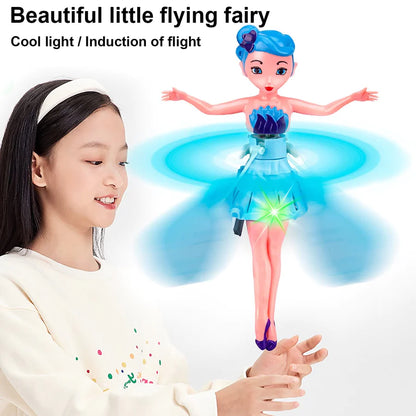 UK-0007 Kids Flying Princess Doll Magic Infrared Induction Control Toy, Play Game RC Flying Toy,Mini Drone Indoor and Outdoor Toys for Kids Boys Girls 6 & Up Year Old Gift