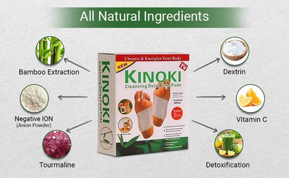 UK-0034 Kinoki Premium Detox Foot Pad, Cleansing Toxin Remover Foot Patches, Organic Weight Loss Patch, For Men & Women - Free Size