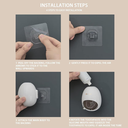 UK-1088 Wall Mounted Automatic Toothpaste Dispenser Organizer, Toothpaste Squeezer for Boy & Girl, Adults, Bathroom, Multicolor( 1pc )