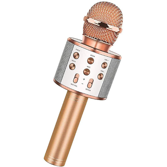 UK-0083 Bluetooth Wireless Recording Condenser Handheld Microphone Bluetooth Speaker Audio Recording Karaoke with MIC (Multicolor )