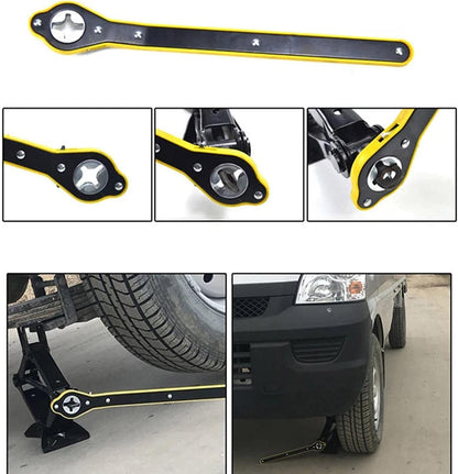 UK-1054 Auto 360 Degrees Swivel Car Jack, Handle Scissor Jack, Garage Tire Wheel Lug Wrench, Lift Speed Handle Tool