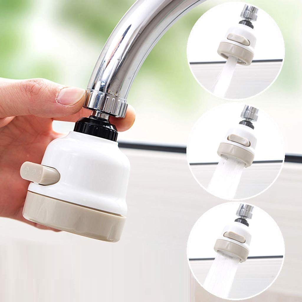 UK-0264 Rotatable Universal Splash Proof 3 Modes Water Saving Nozzle Filter Faucet Sprayer for Kitchen Basin Taps Aerator Extender for Bathroom Basin Tap