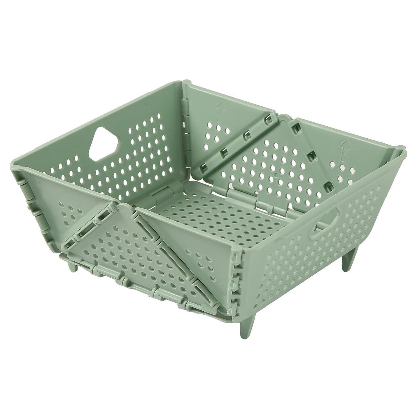 UK-0626 Multi-Functional Foldable Vegetable Storage Basket with Resting Feet Space Saving Drain Basket for Fruit, Vegetables(Multi colour)