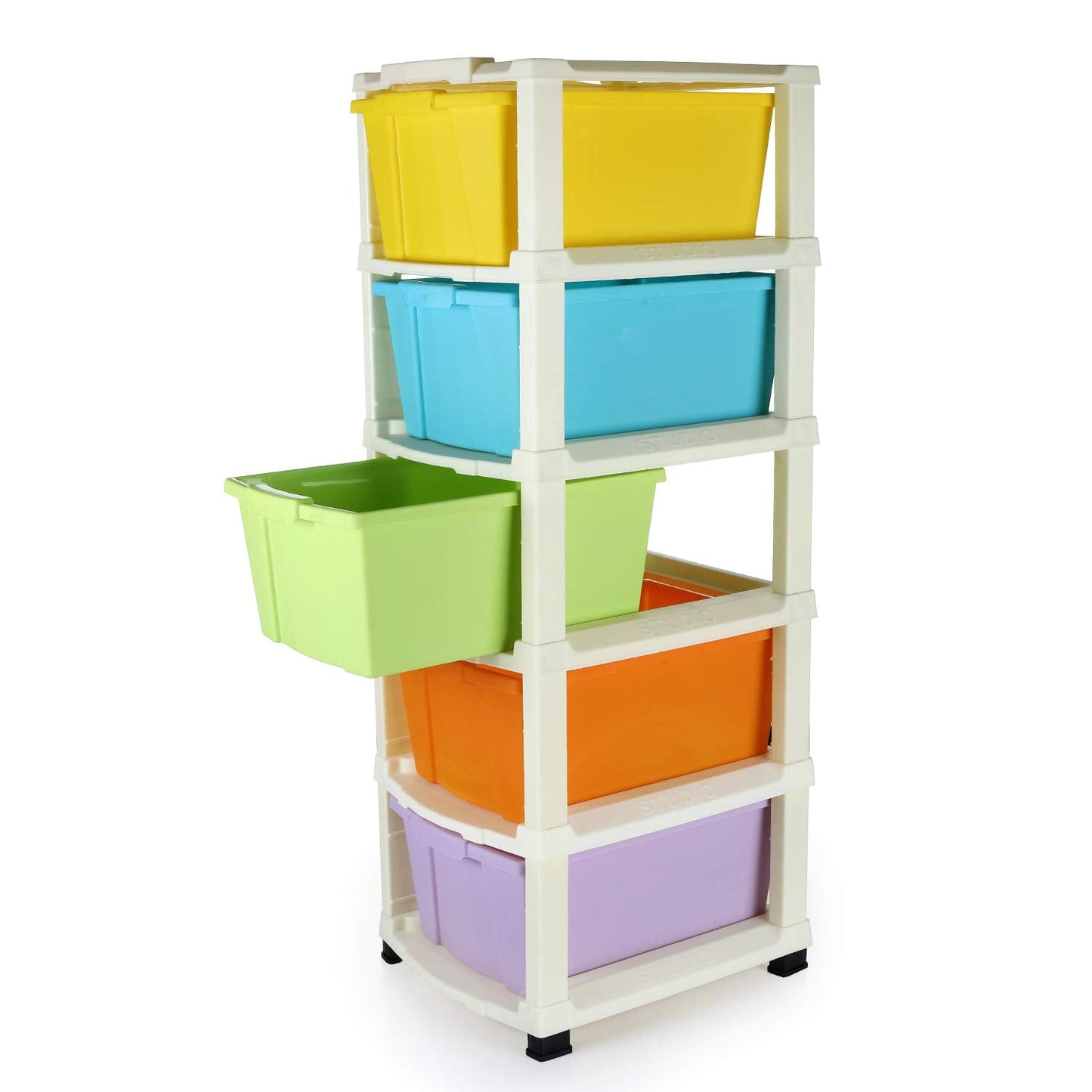 UK-0148 5 Layer Multipurpose Modular Drawer Storage System for Home & Office (Multicolor)