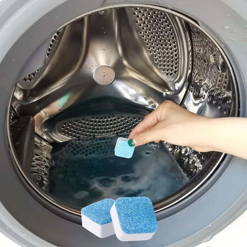 UK-0100  Washing Machine Cleaner Tablet, Descaler Powder for Top Load, Front Load, Fully Automatic, Deep Cleaner, Tub Cleaner, Drum Stain Cleaner