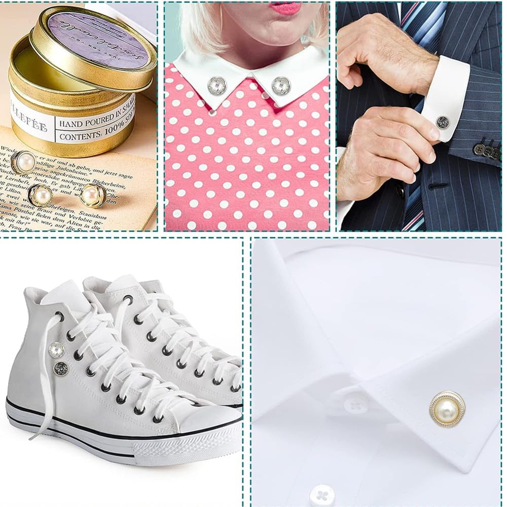 UK-1091 10Pcs Safety Buttons for Women Brooch for Women Women Shirt Brooch Buttons Cover up Button Pearl Safety Brooch Pins Button for Clothing Dress Supplies Clothing Bags Accessories Supplies DIY Crafts