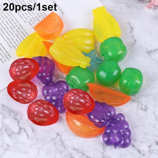 UK-0982 Fruit Shape Reusable Ice Cubes for Drinks, juice  Colorful 20pcs