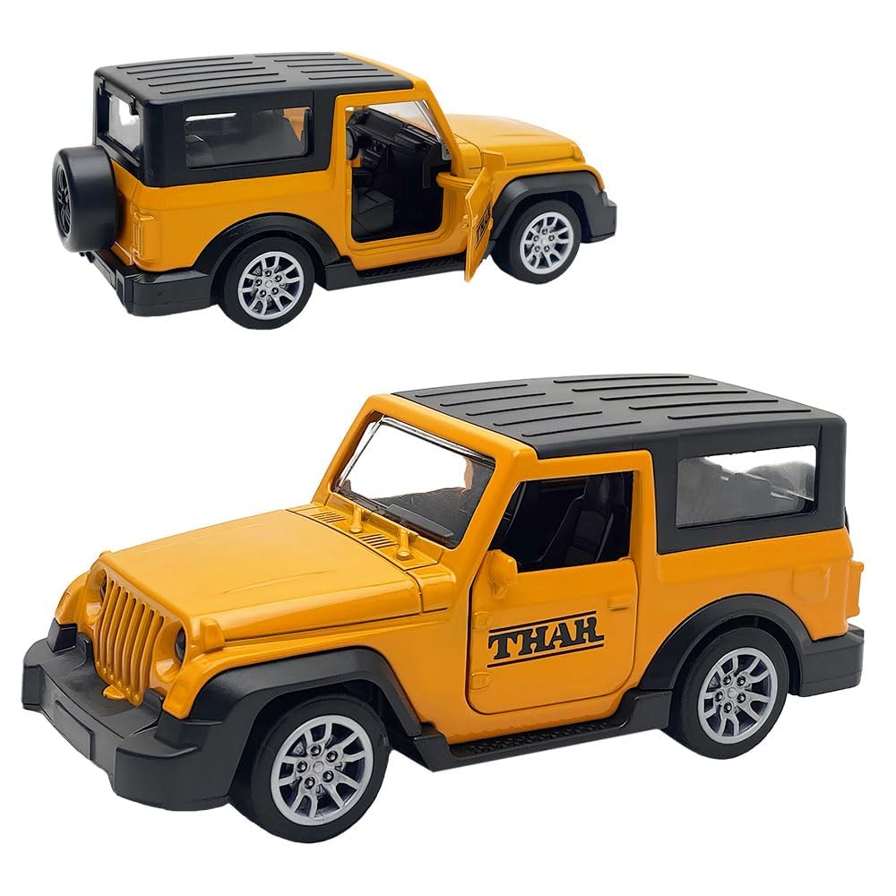 UK-0942 Thar Die-Cast Metal Toy for Kids | Pull Back Action Miniature Scaled Model Car | Openable Doors