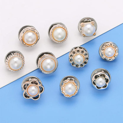 UK-1091 10Pcs Safety Buttons for Women Brooch for Women Women Shirt Brooch Buttons Cover up Button Pearl Safety Brooch Pins Button for Clothing Dress Supplies Clothing Bags Accessories Supplies DIY Crafts