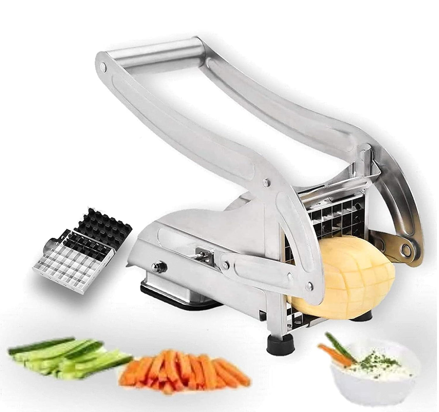 UK-0162 Stainless Steel French Fries Potato Chips Maker Machine Fry chip Cutter Strip Cutting Slicer