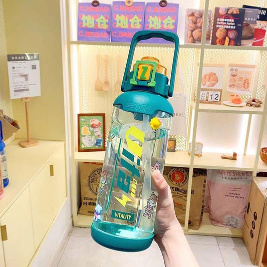 UK-0926 Water Bottle with Handel, Carry Strap, Leak-Proof Tritan Half Gallon/1 Gallon Big Water Bottle