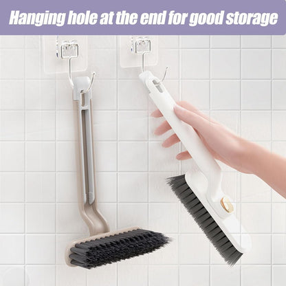 UK-0542 360-Degree Rotating Crevice Cleaning Brush - Multi-Function Household Cleaner for Door, Window Tracks, and Kitchen - Hard Bristle Brush with No Dead Corners