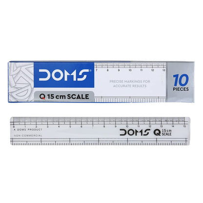 Doms Transparent Scale | Precise Marking For Accurate Results | Durable & Strong Plastic Prevents Breakage