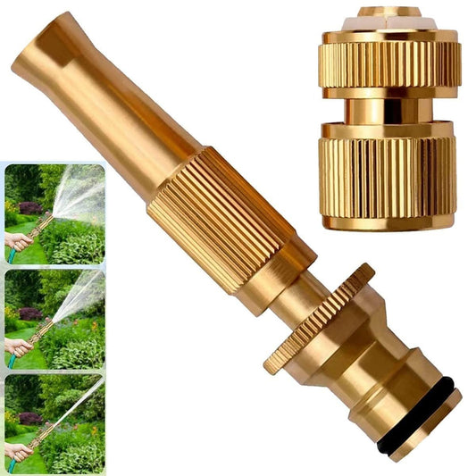 UK-0376 Golden Water Spray Gun, Water Jet Hose Nozzles Hose Pipe Spray Gun | Suitable for Cleaning Gardening/Washing Roads