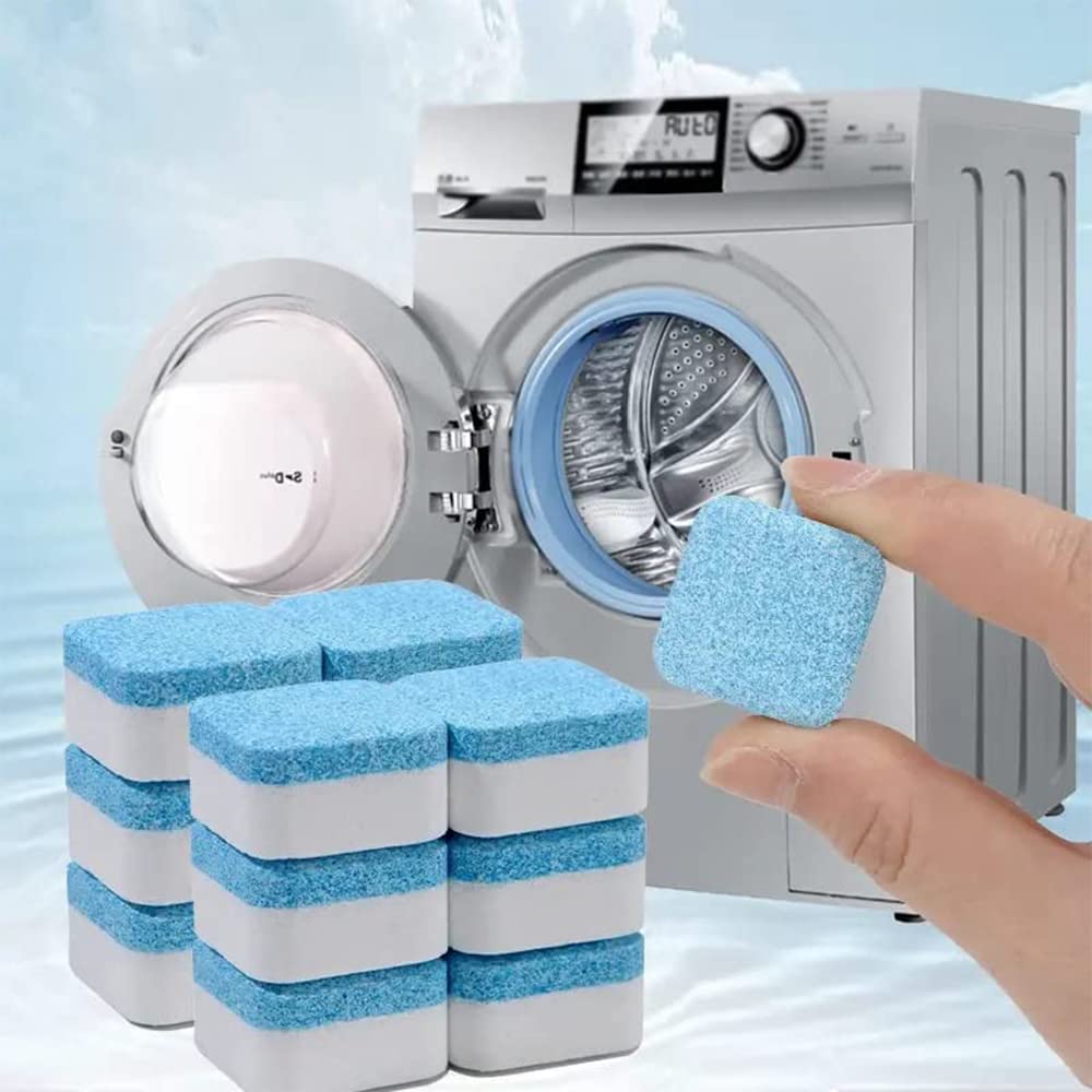 UK-0100  Washing Machine Cleaner Tablet, Descaler Powder for Top Load, Front Load, Fully Automatic, Deep Cleaner, Tub Cleaner, Drum Stain Cleaner