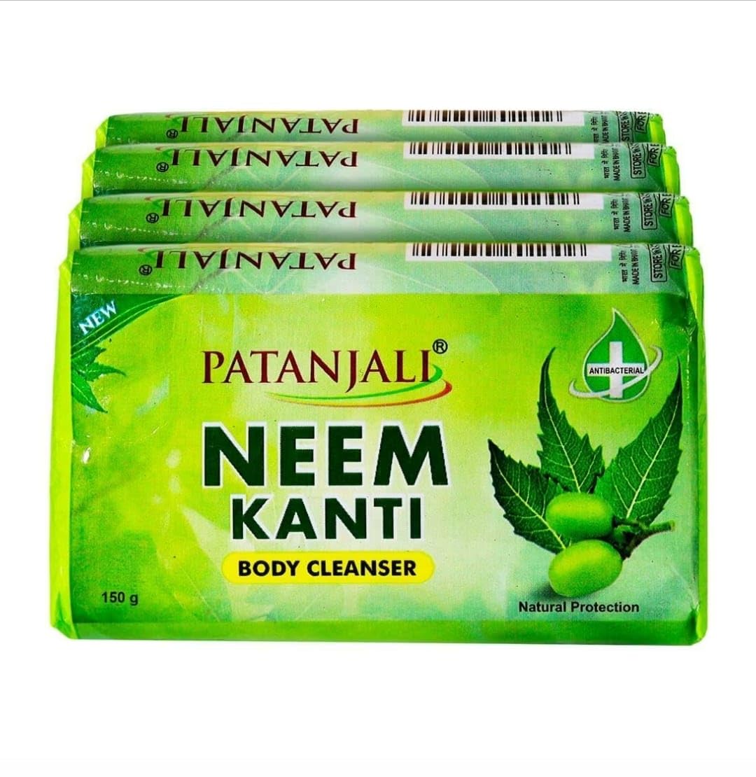 UK-0473 Patanjali Neem Kanti Body Cleanser Soap 150gm pack of 3