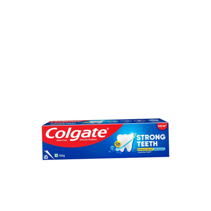 Colgate Strong Teeth,  India’s No: 1 Toothpaste Brand, Calcium-boost Tooth Paste for 2X Stronger Teeth, Whitens Teeth, Fresh Breath & Prevents Cavities