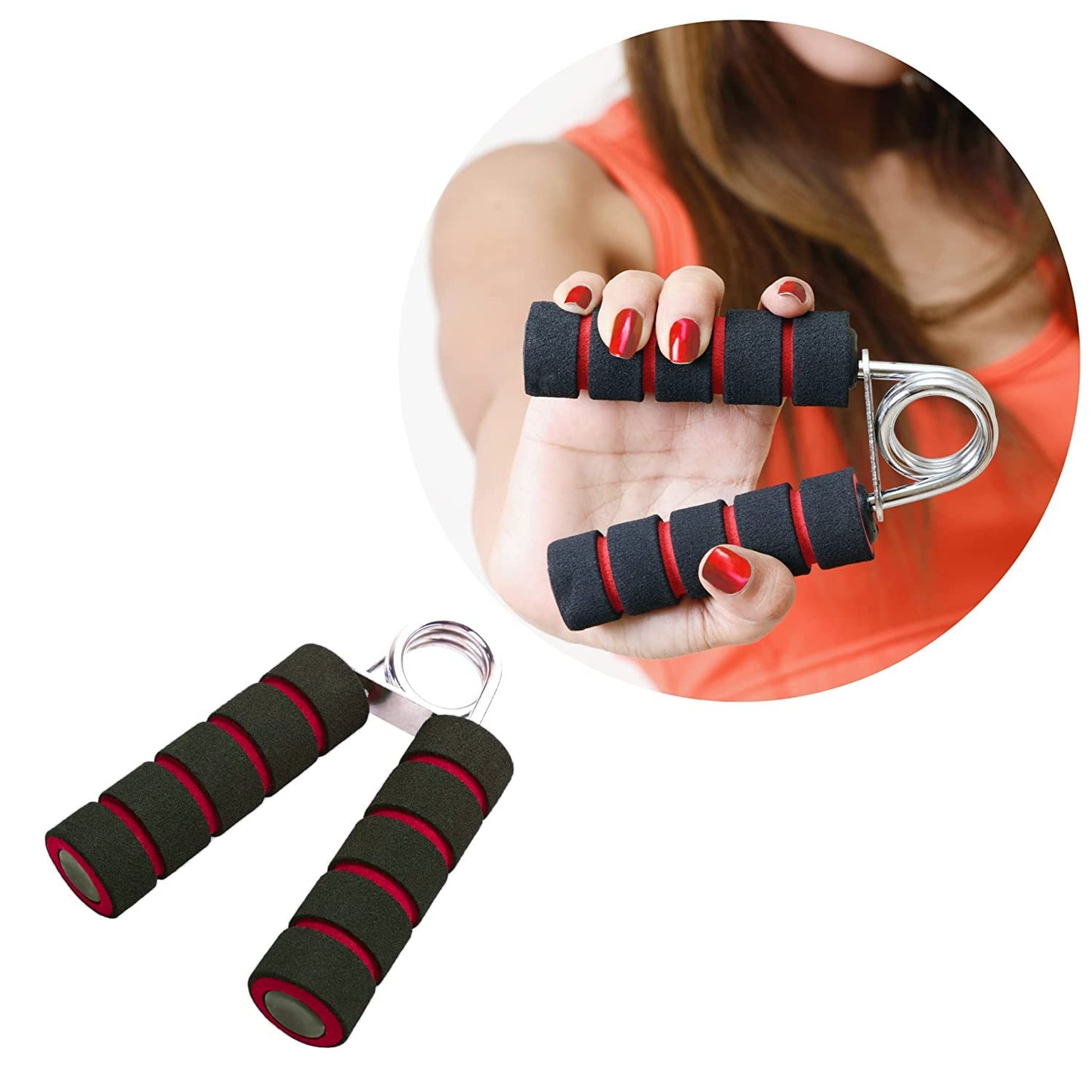 UK-0277 Hand Gripper for arm Exerciser Wrist Fitness Foam Grip Strength for Trainers Men Exercise Gym Workout