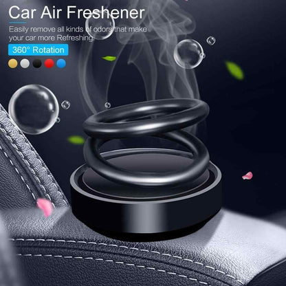 UK-0139  Solar Power Car Aroma Diffuser 360°Double Ring Rotating Design, Car Fragrance Diffuser, Car Perfume Air Freshener