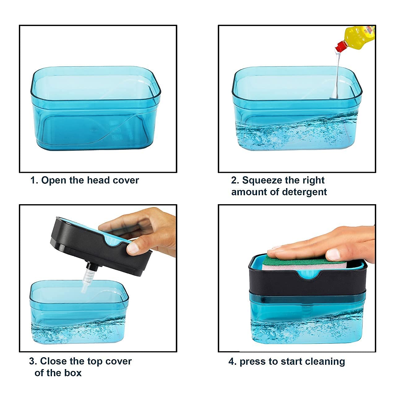 UK-0202 2 in 1 Soap Dispenser for Dishwasher Liquid Holder, Liquid Dispenser Through Pump (Multi-Color)